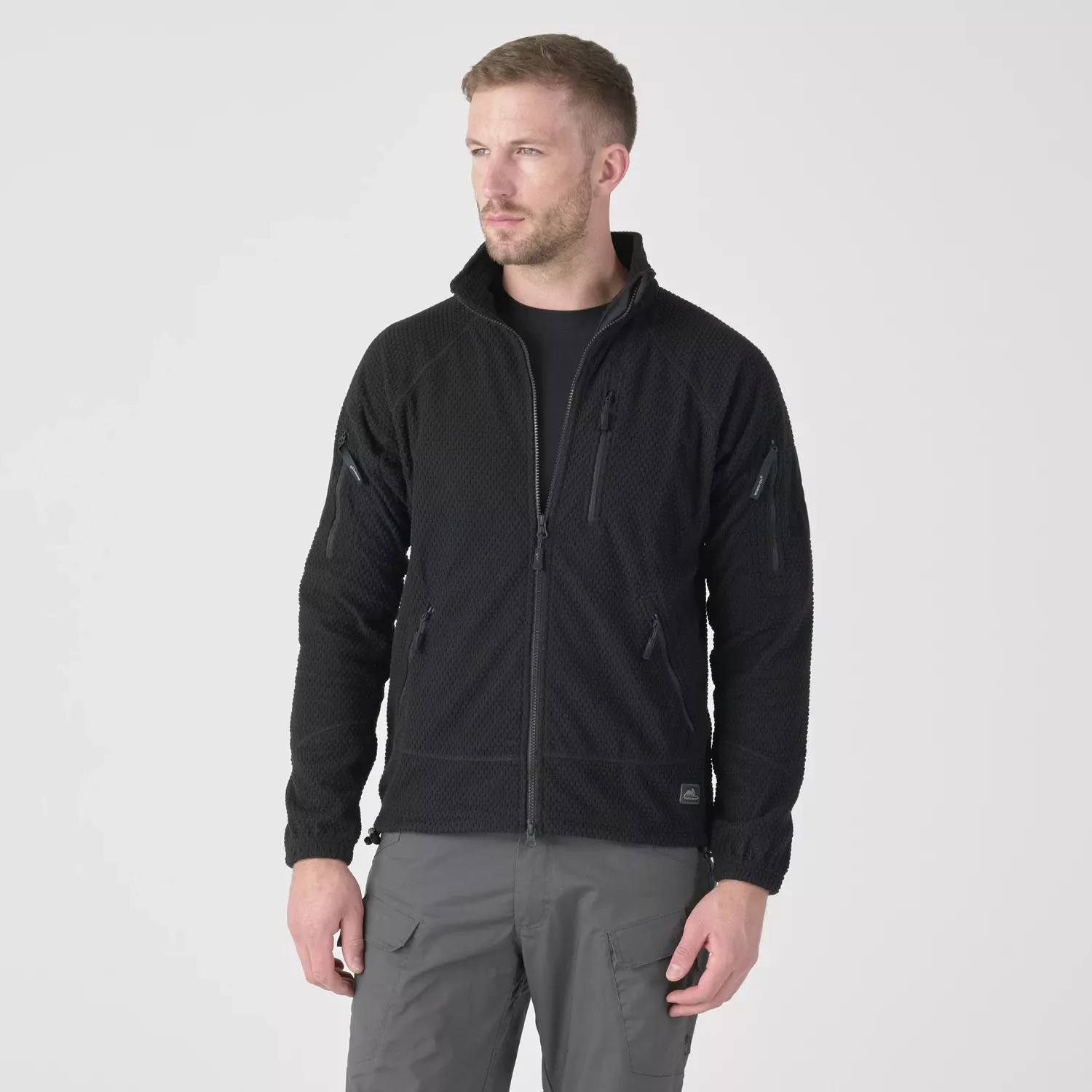 ALPHA TACTICAL Jacket - Grid Fleece - Black