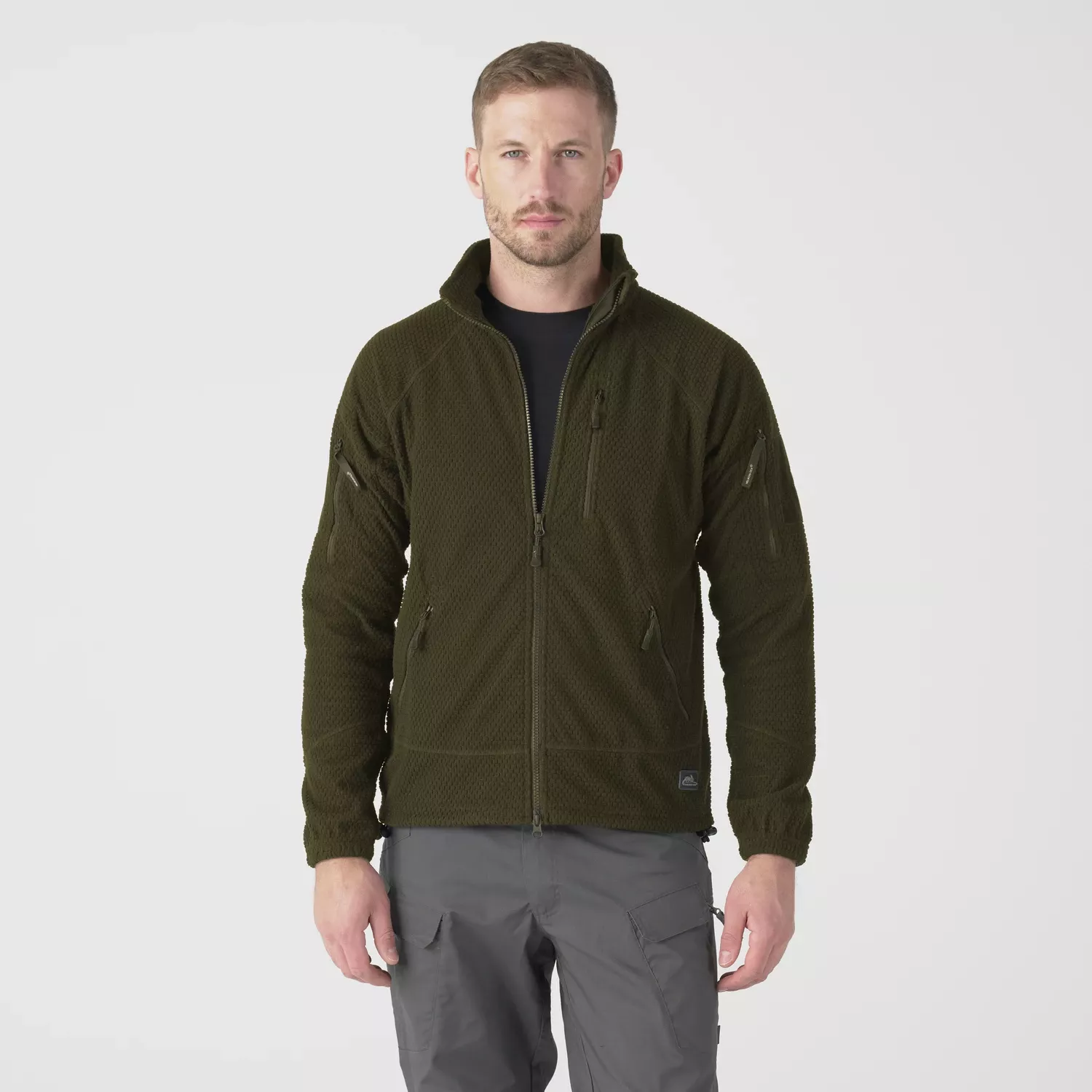 ALPHA TACTICAL Jacket - Grid Fleece - Olive Green
