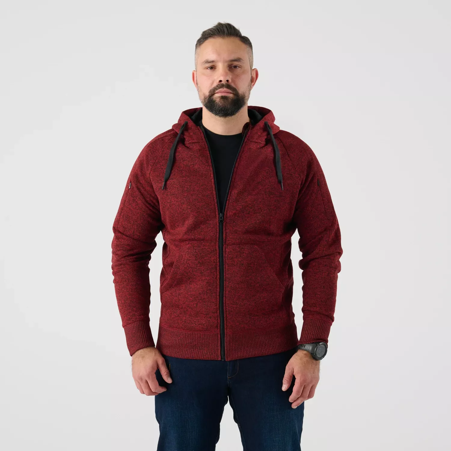 Covert Tactical Hoodie (FullZip)® - Melange Red