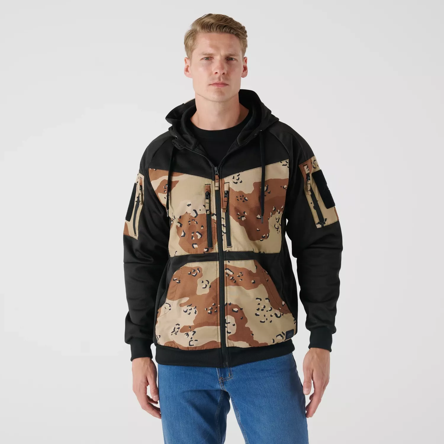 ROGUE Hoodie (FullZip) - Black/6 Color Desert