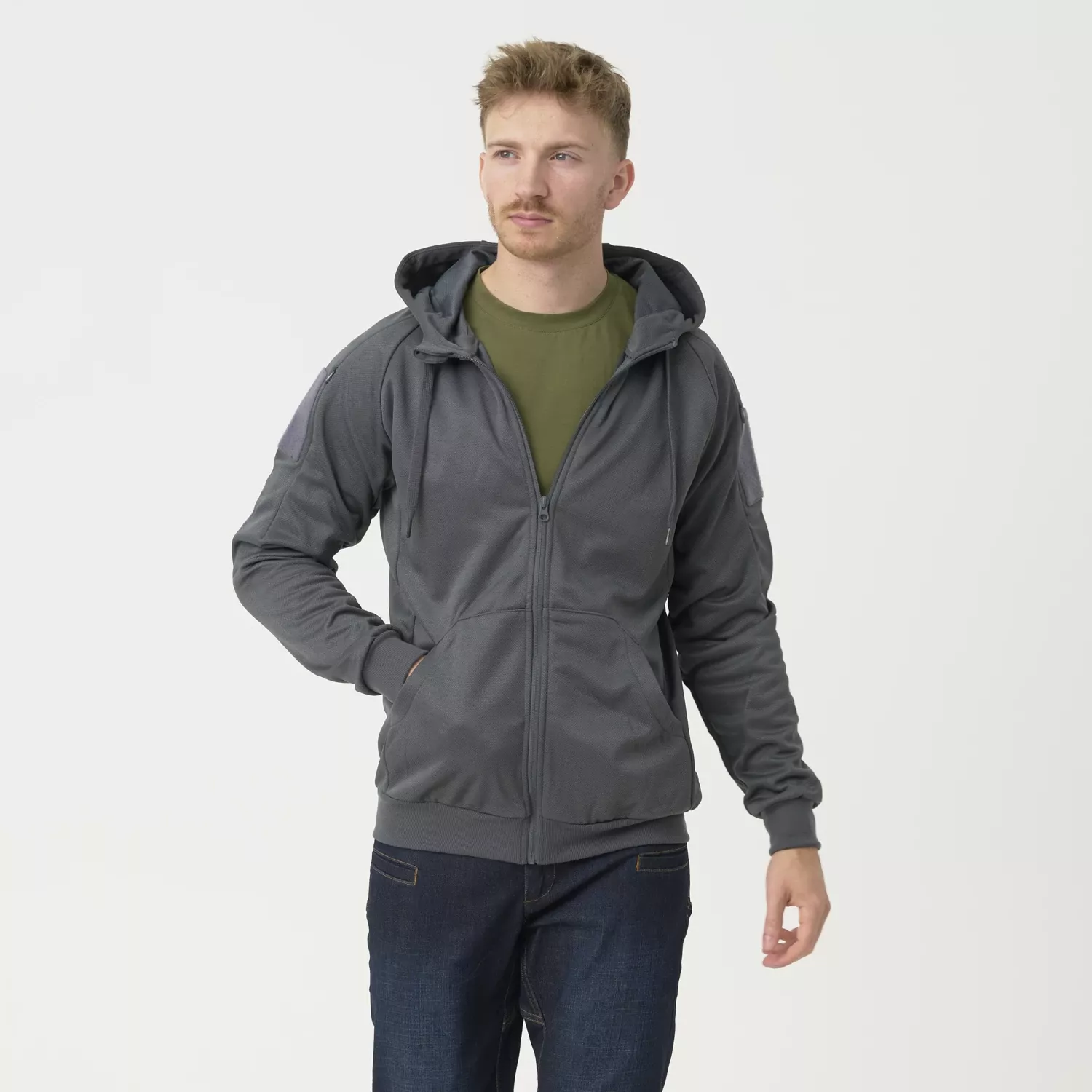URBAN TACTICAL HOODIE (FullZip)® - Melange Black-Grey