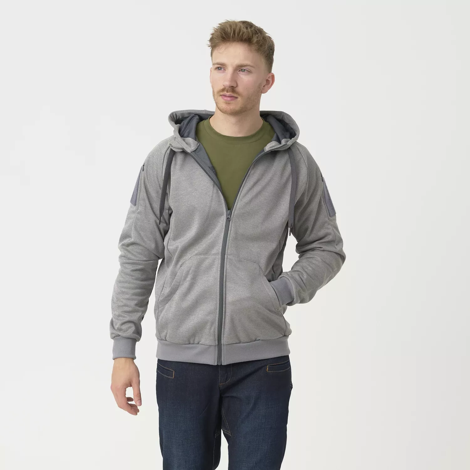URBAN TACTICAL HOODIE (FullZip)® - Melange Grey