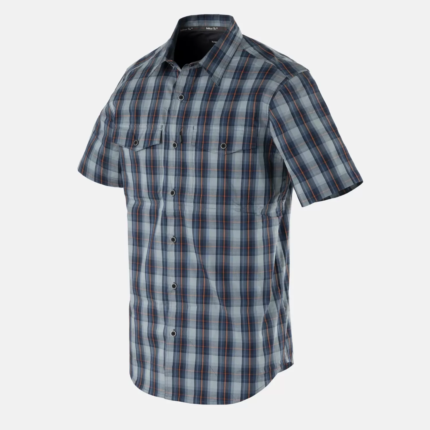 Concealed Carry Short Sleeve Shirt - Sunset Blue Plaid