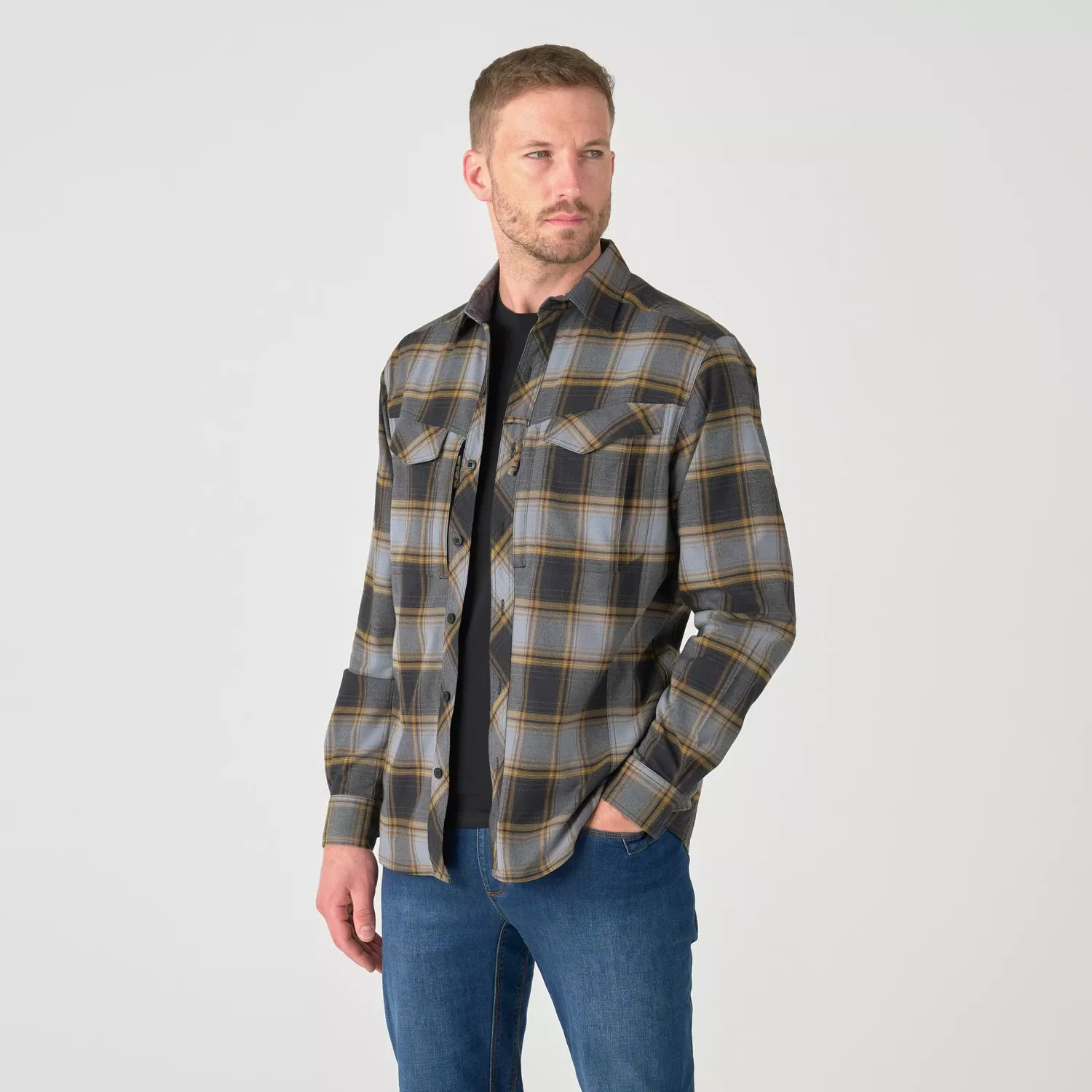 Defender Mk2 Shirt - Dark Ochre Plaid