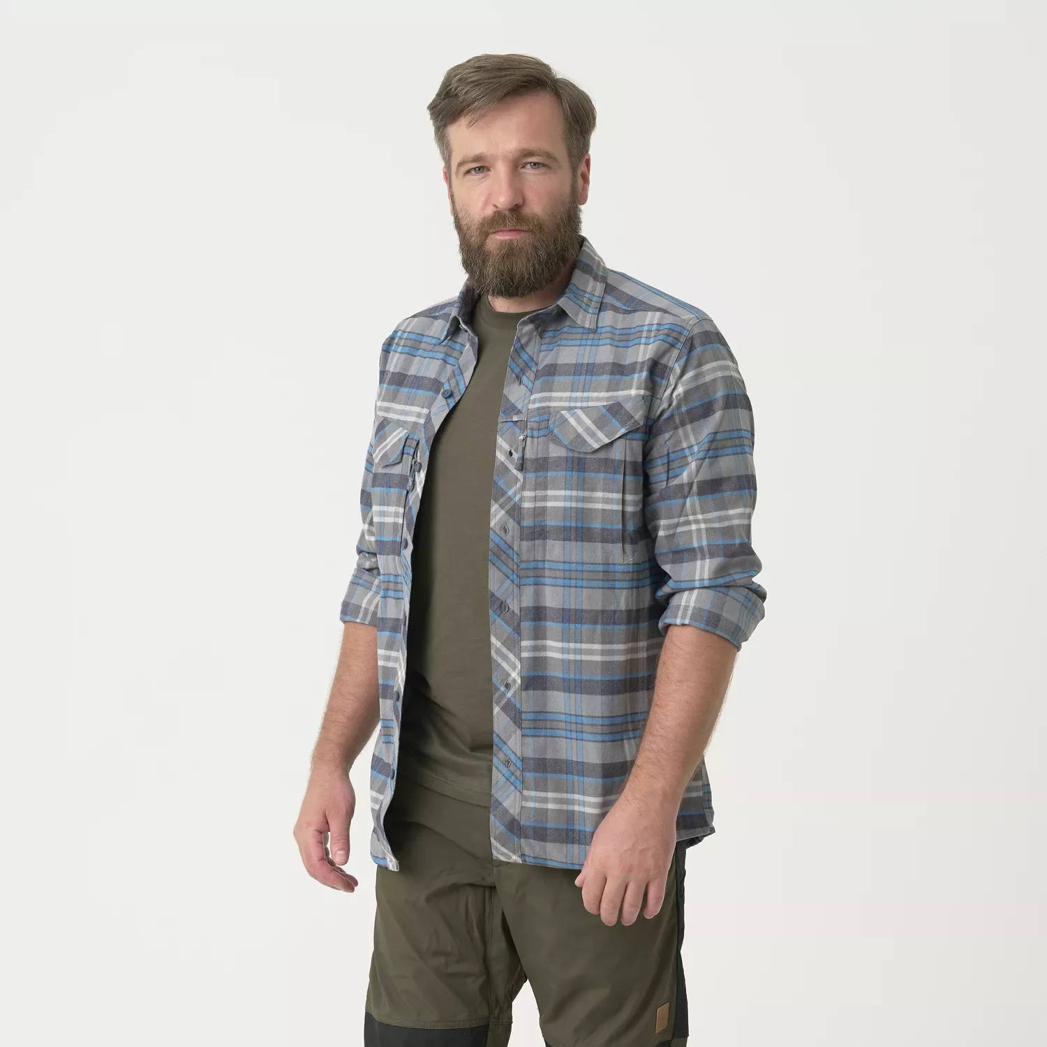 Defender Mk2 PILGRIM Shirt® - Blue Plaid