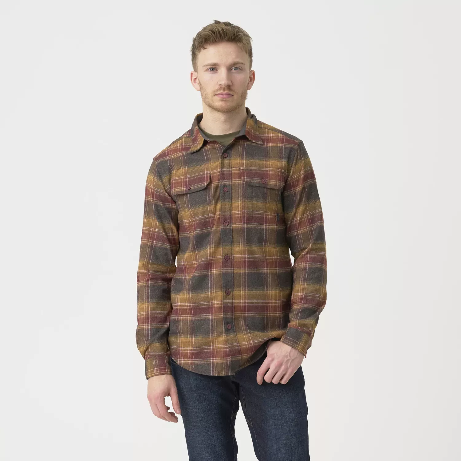 GreyMan Shirt - Amber Plaid
