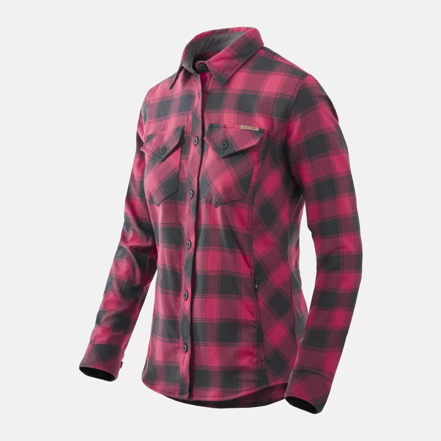 Marigold Woman's Shirt - Coral Crimson Checkered