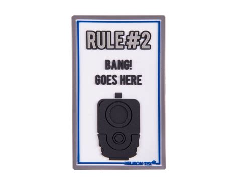 "Rule#2" Patch – PVC – Valge