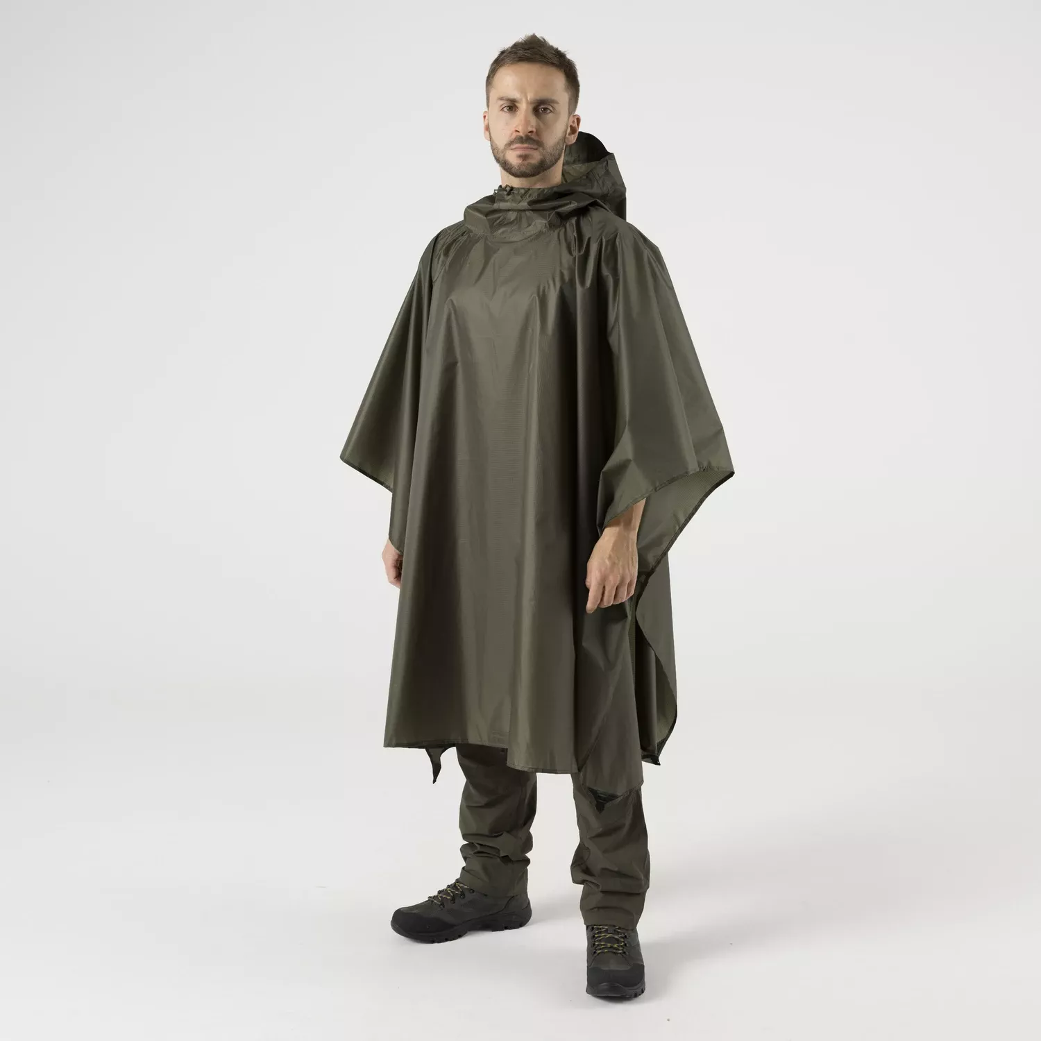 Lightweight Poncho – Olive roheline