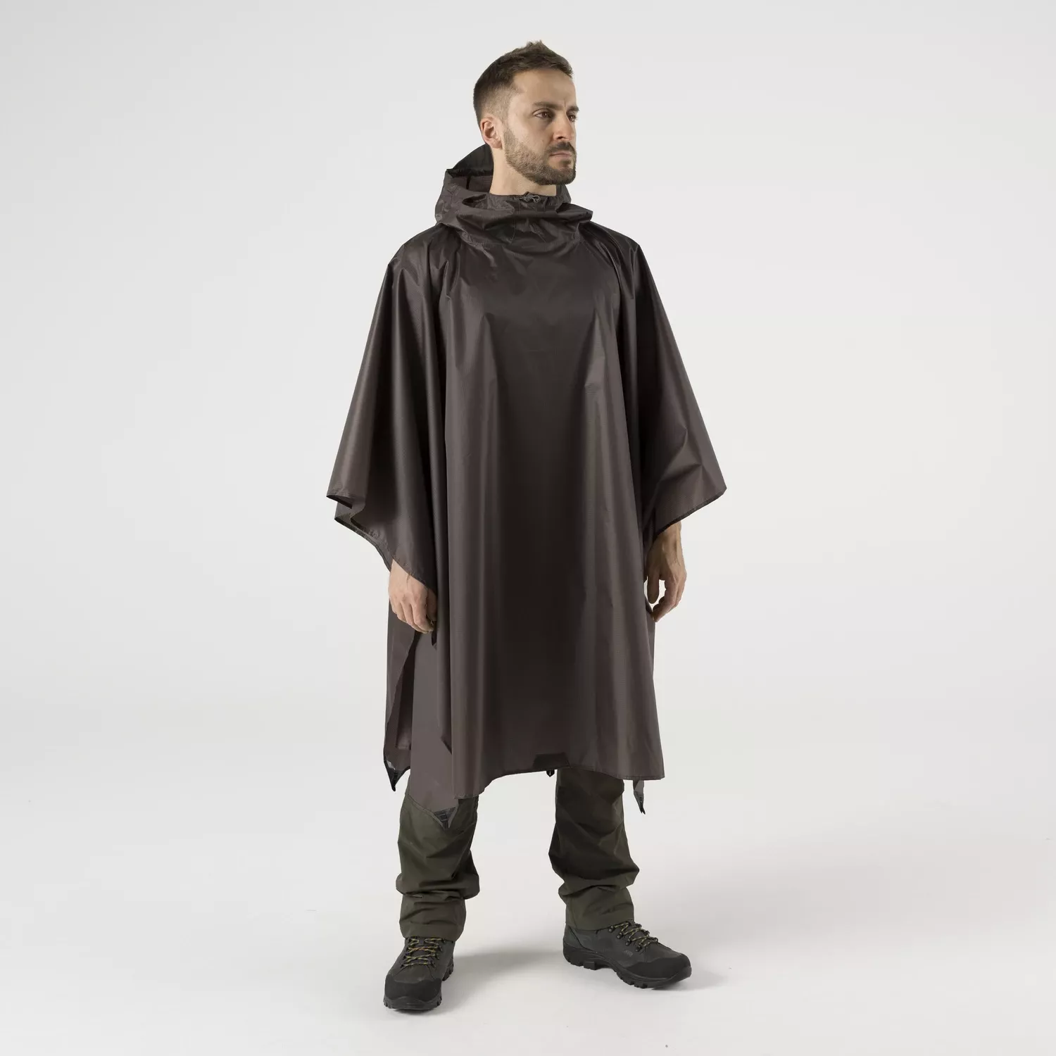 Lightweight Poncho – Earth Brown