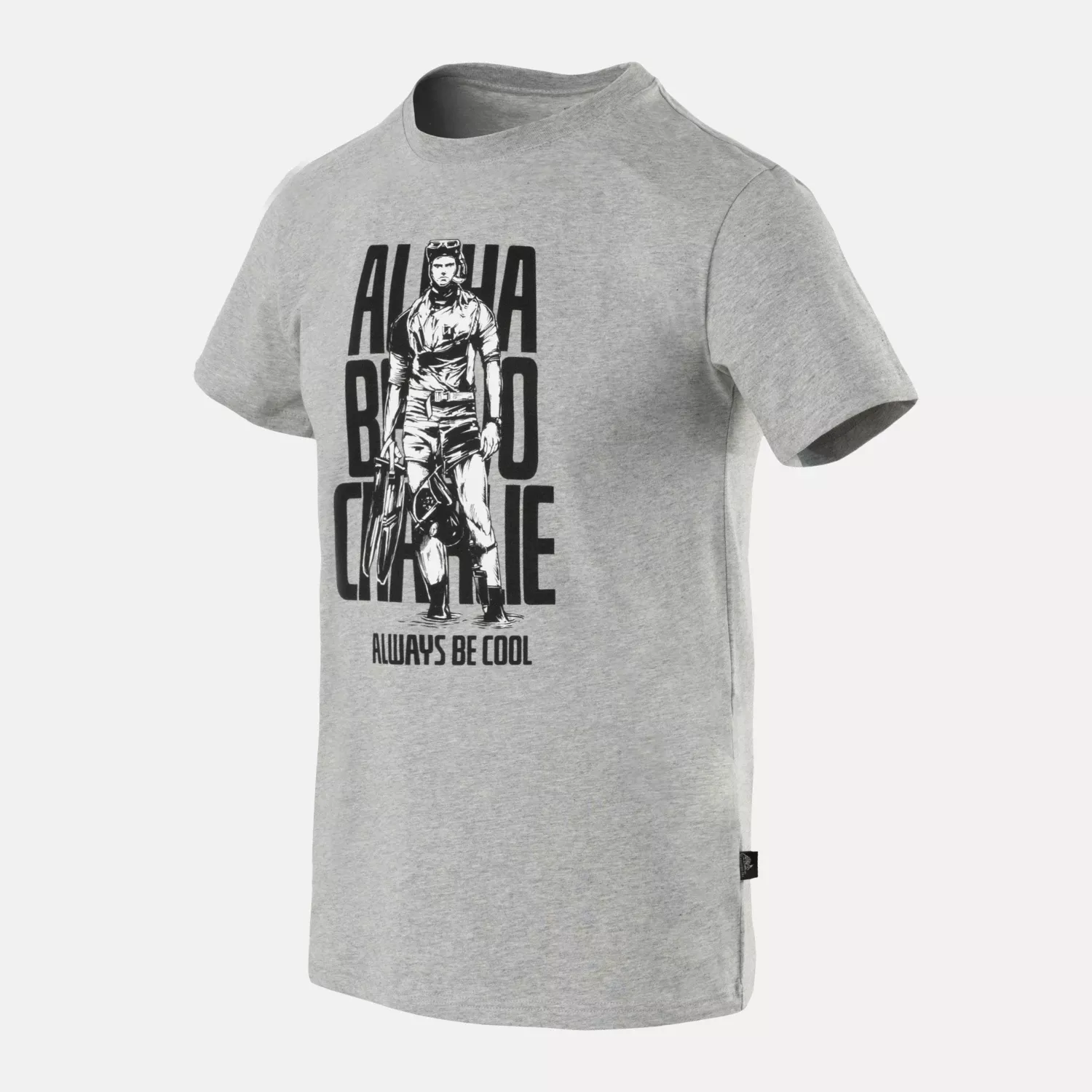 T-shirt (ABC Alfa Bravo Charlie) - Mid Grey Melange