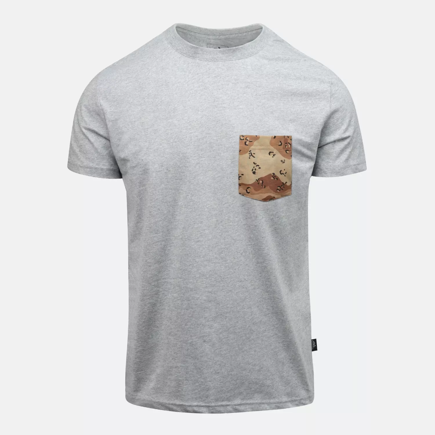 T-shirt (6 Color Desert Pocket) - Mid Grey Melange