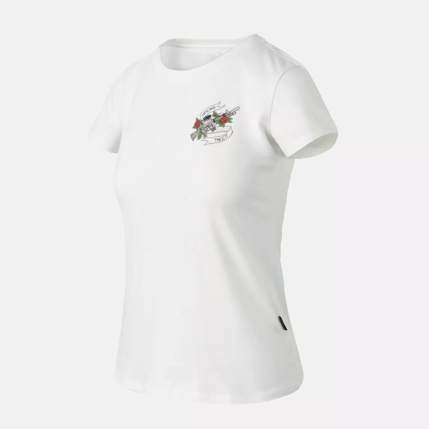 Women's T-shirt Slim (Come and take it) - White