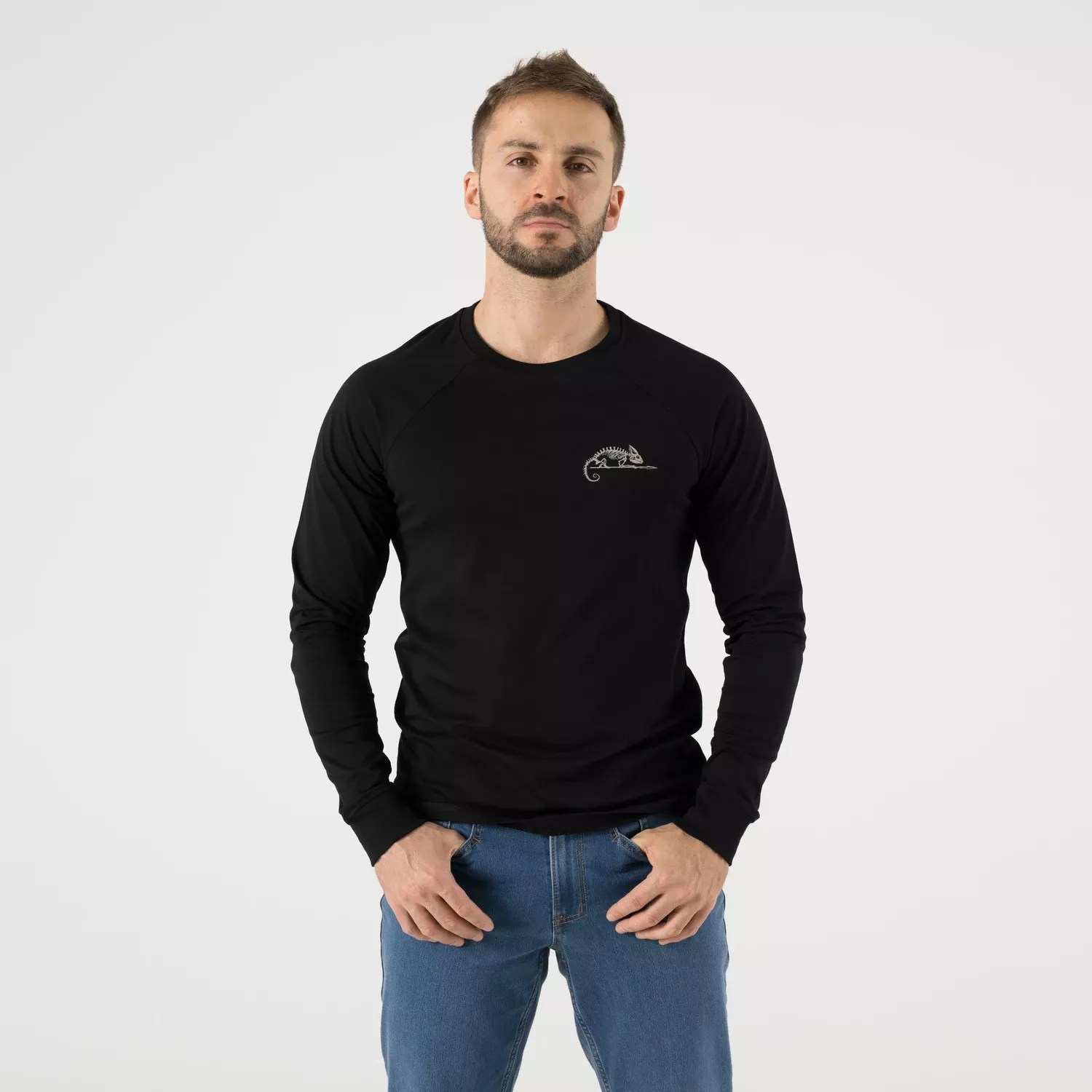 T-shirt Long Sleeve (Helikon-Tex Logo) - Black