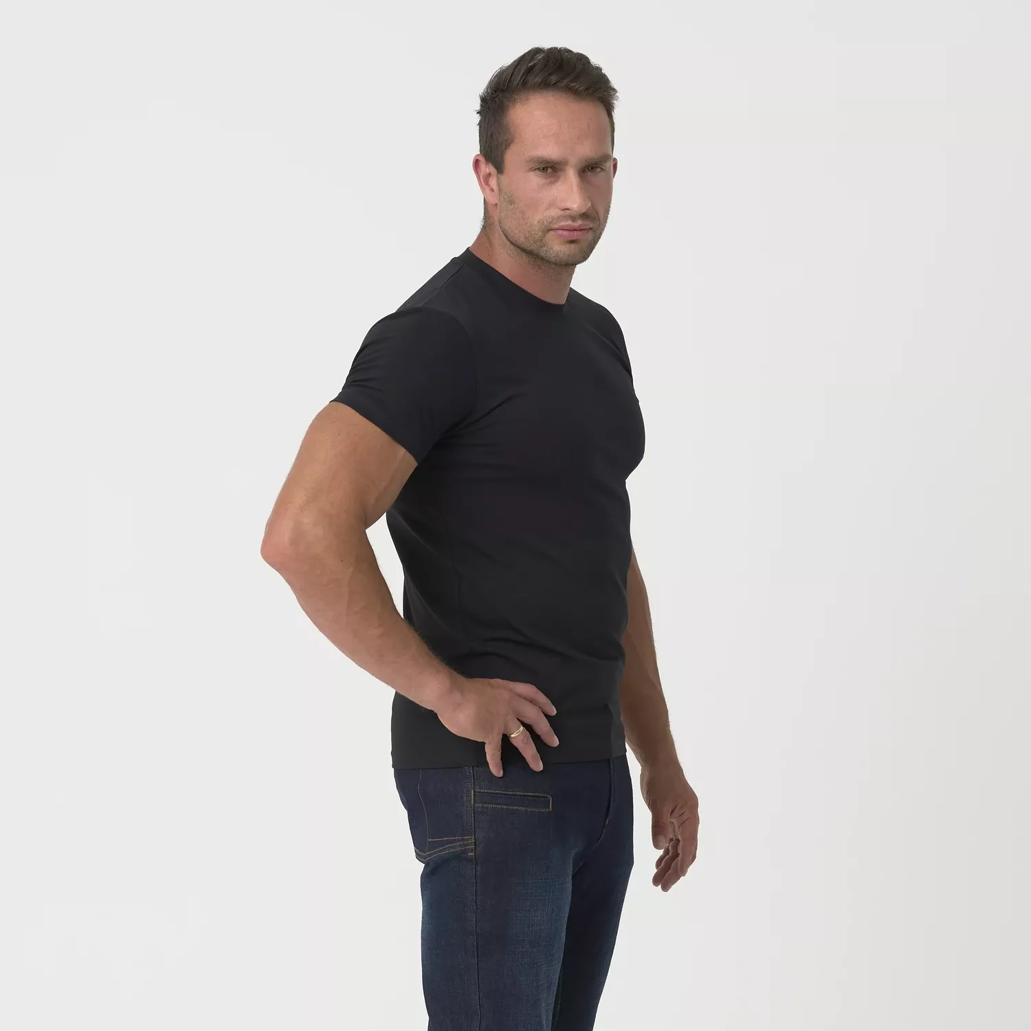 Organic Cotton T-Shirt SLIM - Black