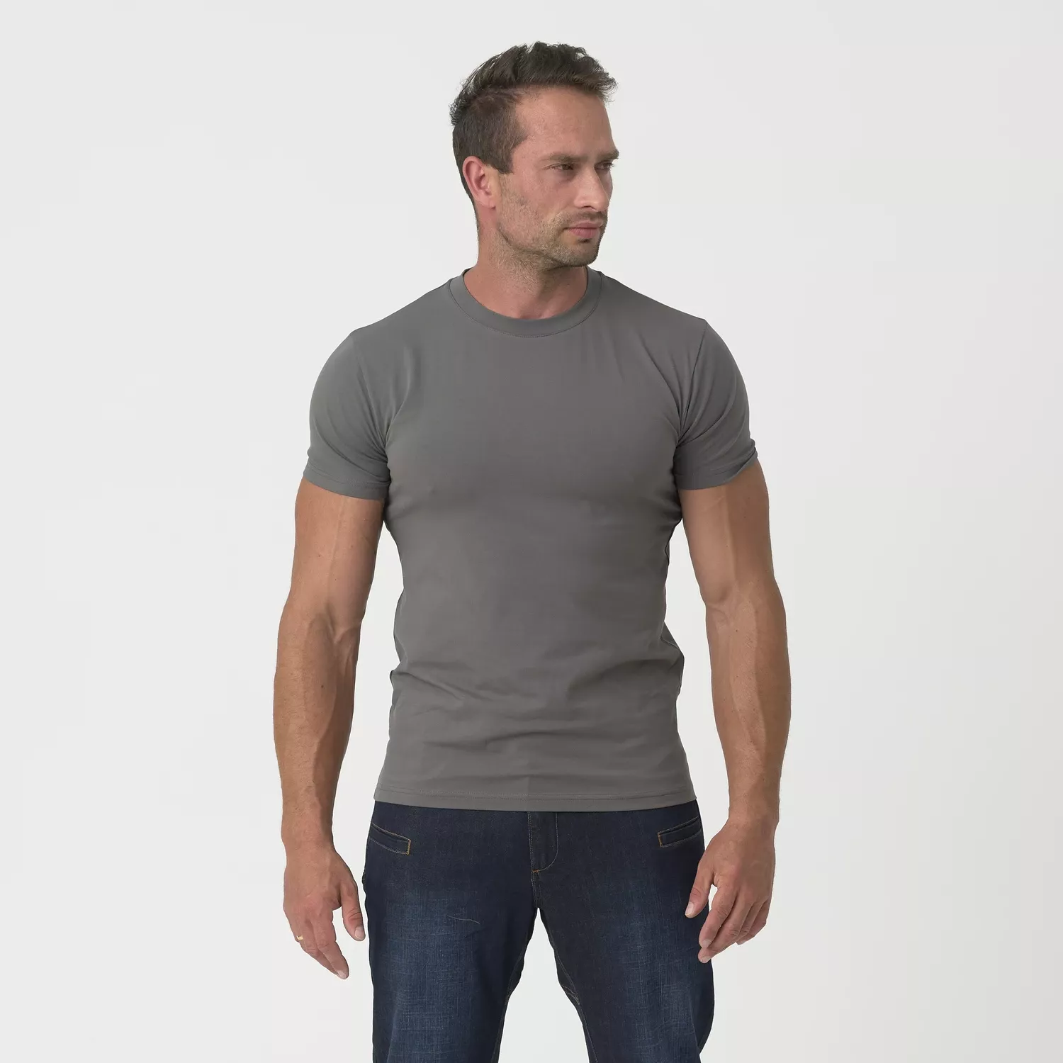 Organic Cotton T-Shirt SLIM - Shadow Grey