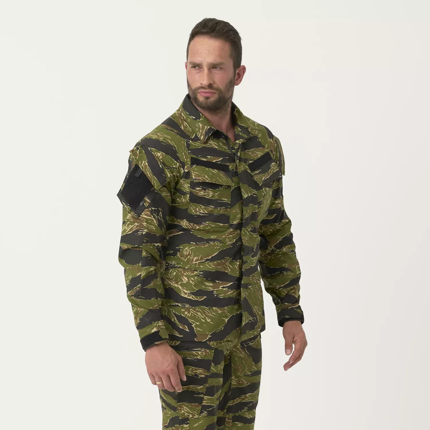 Raid Shirt - PolyCotton Stretch Ripstop - Tiger Stripe
