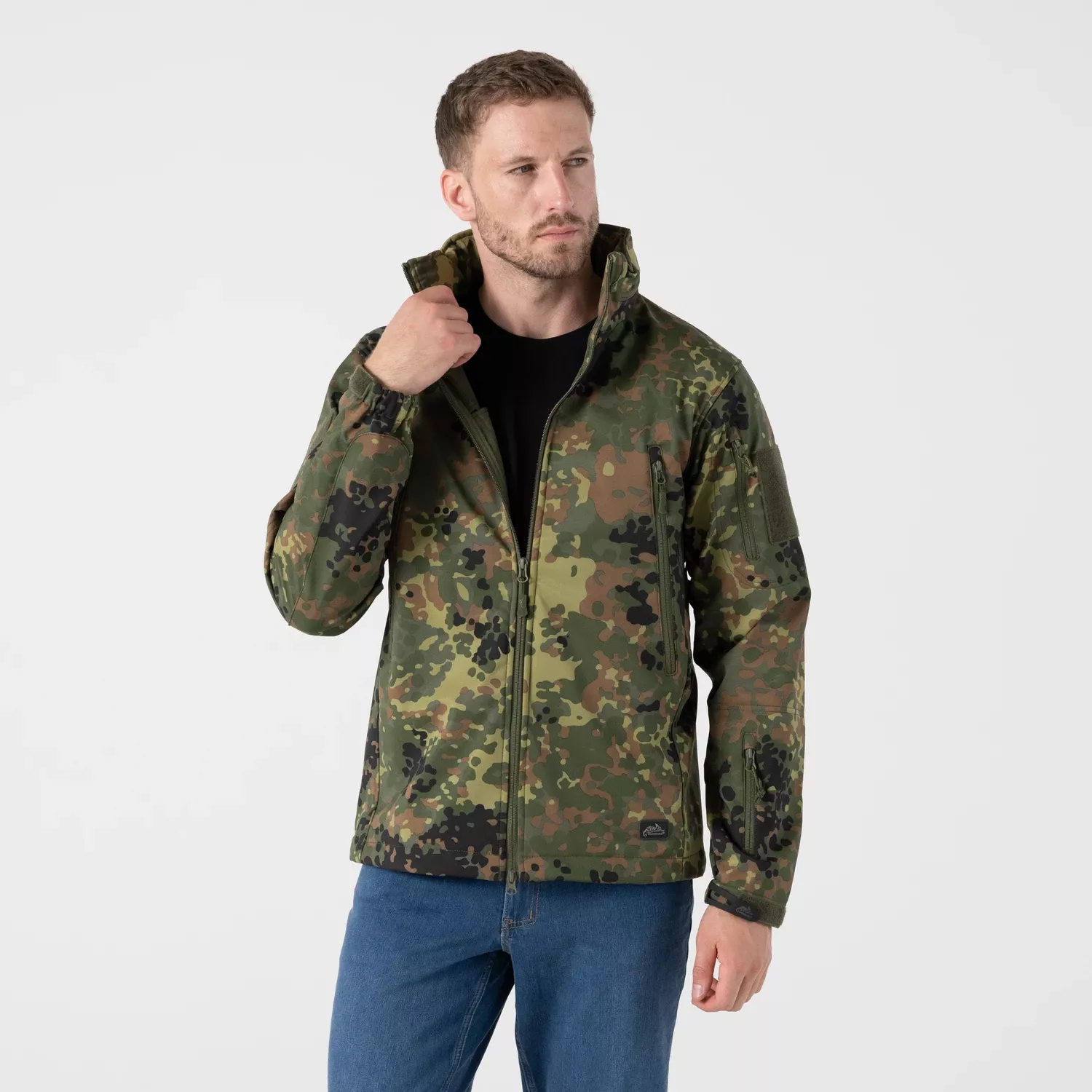 GUNFIGHTER Jacket - Shark Skin Windblocker - Flecktarn