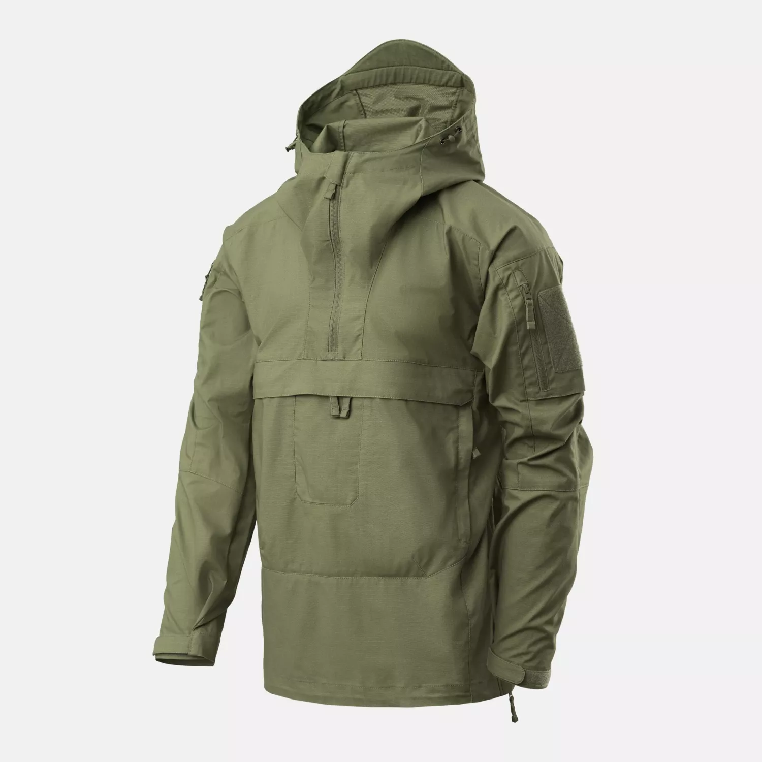 Tracer Anorak Jacket - Polycotton Stretch Ripstop - Olive Green