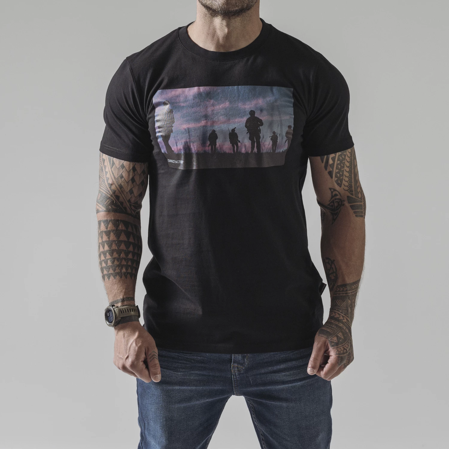 T-shirt DA Sunset - Cotton - Black