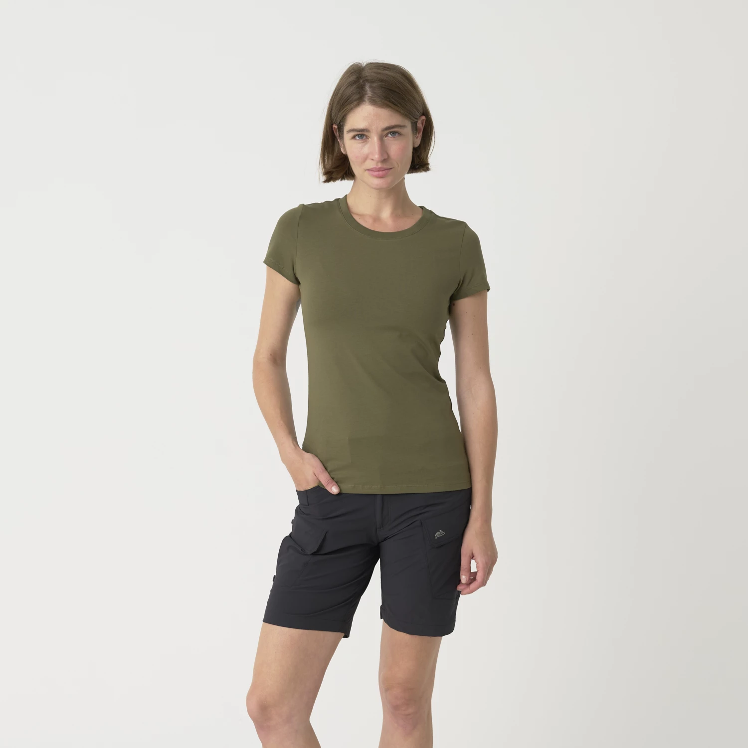Women's T-shirt Slim Organic - Olive Green